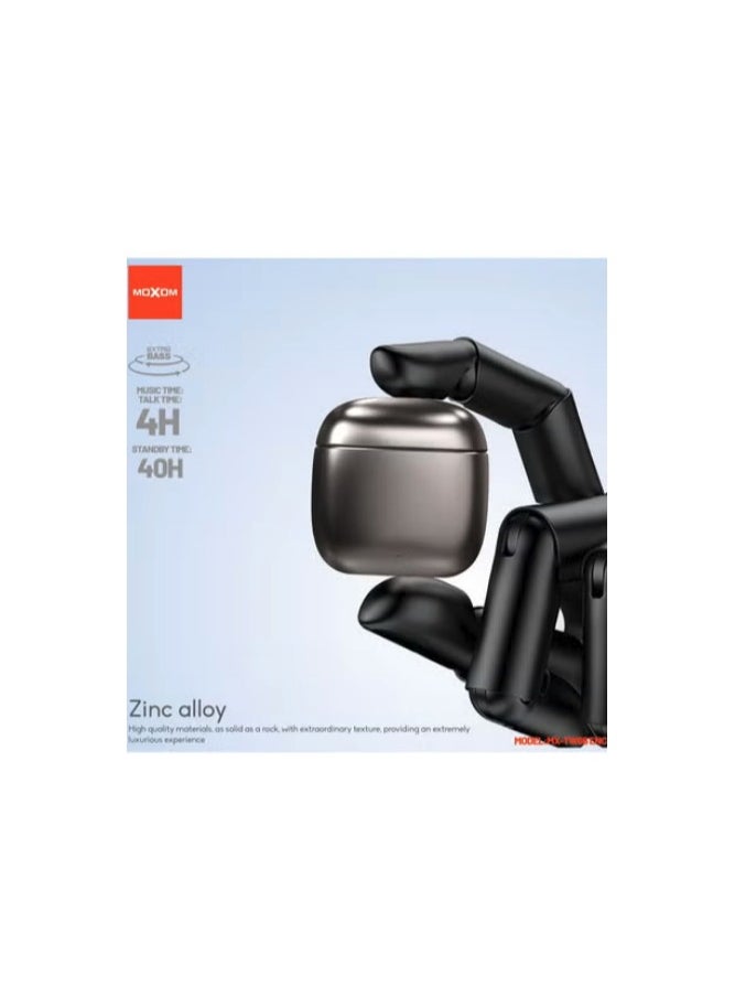 Moxom MX-TW66 pro wireless earbuds With Active Noise Cancellation, ENC call noise reduction, high quality zinc alloy  buds, 40H of battery life, talk time 4H.