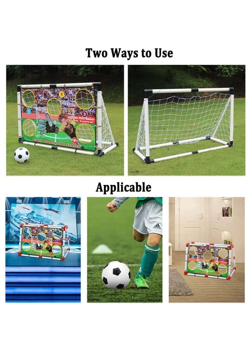 Kids Soccer Goal Net - 47'' x 32'' Football Net - Football Target Net for Kids - Soccer Goals for Backyard - 1 Packs Kids Soccer Balls and Pump - Kids Soccer Nets for Backyard Soccer Set