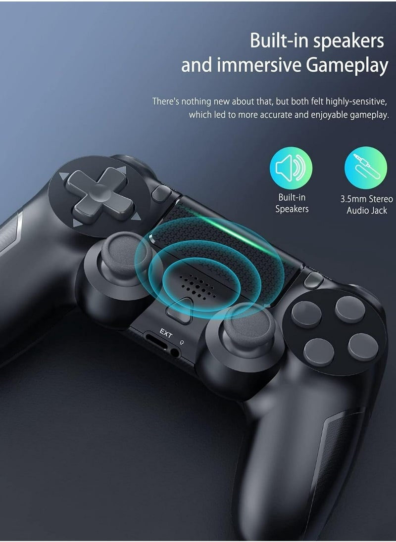 Duelshock Wireless Controller for PStation 4/Slim/Pro, Bluetooth Game Joystick Remote - Black