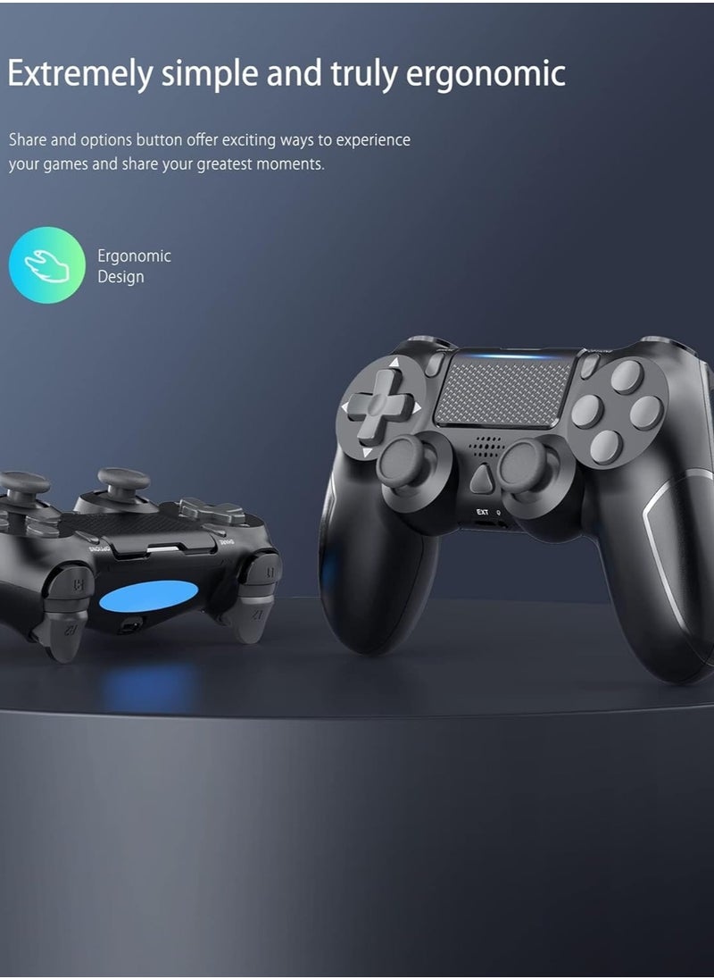 Duelshock Wireless Controller for PStation 4/Slim/Pro, Bluetooth Game Joystick Remote - Black