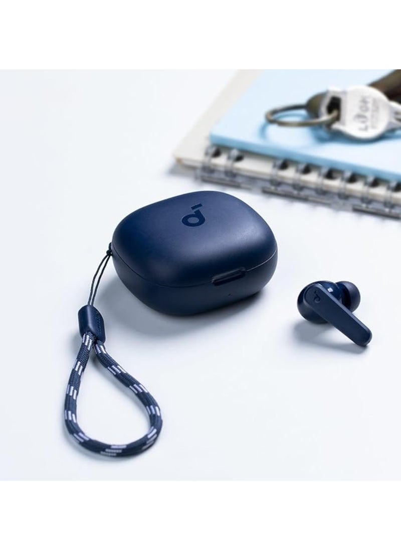 R50i True Wireless Earbuds 10mm Drivers with Big Bass, Bluetooth 5.3, 30H Playtime, IPX5-Water Resistant, AI Clear Calls with 2 Mics, 22 Preset EQs via App Blue