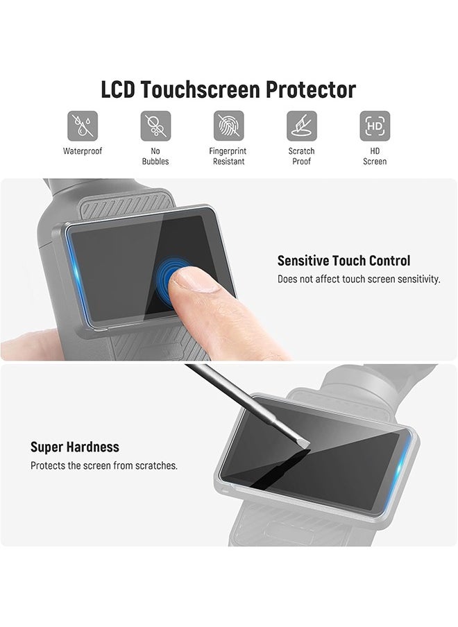 NEEWER Variable ND Filter Set Compatible with DJI Osmo Pocket 3 Creator Combo Accessories with 180° 0.75X Wide Angle Lens & Screen Protectors, Variable ND2-32 + ND64-512 + CPL Filter, FL-B15