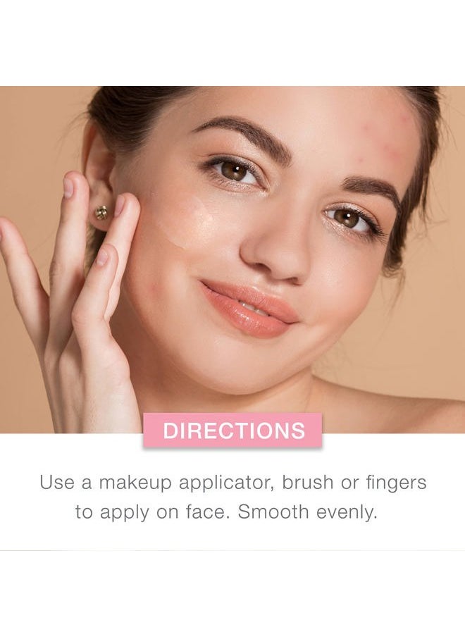 SkinClearing Oil-Free Acne and Blemish Fighting Liquid Foundation with.5% Salicylic Acid Acne Medicine, Shine Controlling Makeup for Acne Prone Skin, 20 Natural Ivory, 1 fl. oz