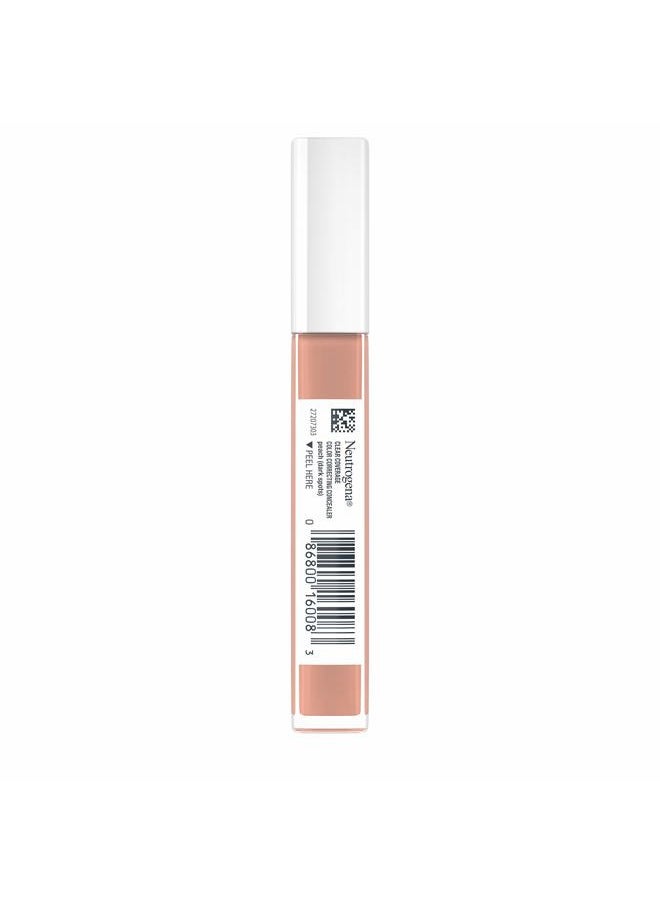 Clear Coverage Color Correcting Concealer Makeup, Lightweight Concealer with Niacinamide for Dark Spots, Oil-, Fragrance-, Paraben- & Phthalate-Free, Peach, 0.24 fl. oz