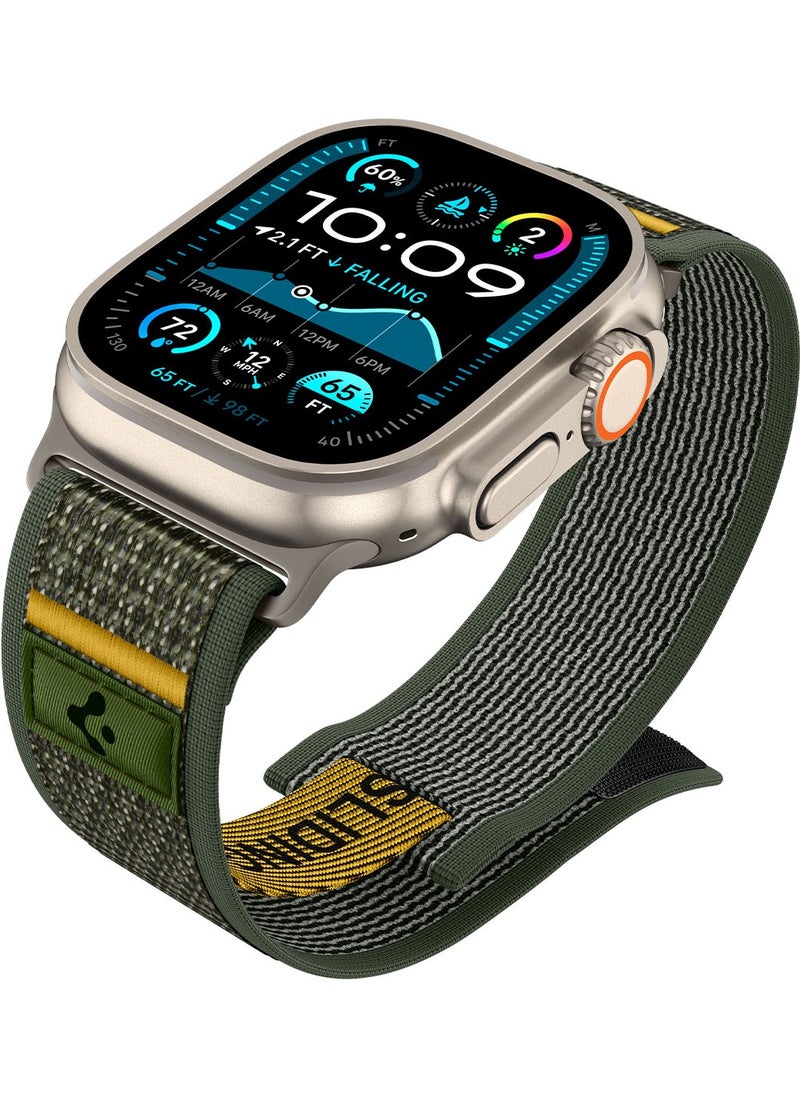 Athlex Air Apple Watch Band for Apple Watch Ultra 2/1 49mm, Series 10 46mm, 9/8/7 45mm, SE2/SE/6/5/4 44mm, 3/2/1 42mm Adjustable Loop Band Strap - Active Green