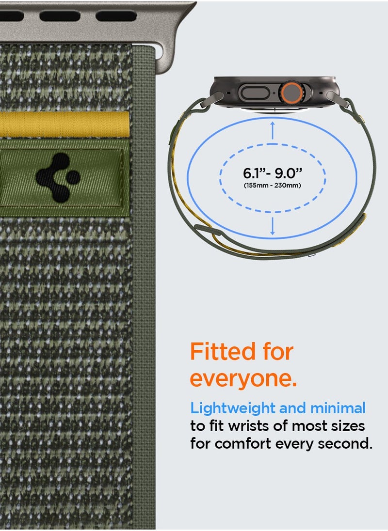 Athlex Air Apple Watch Band for Apple Watch Ultra 2/1 49mm, Series 10 46mm, 9/8/7 45mm, SE2/SE/6/5/4 44mm, 3/2/1 42mm Adjustable Loop Band Strap - Active Green