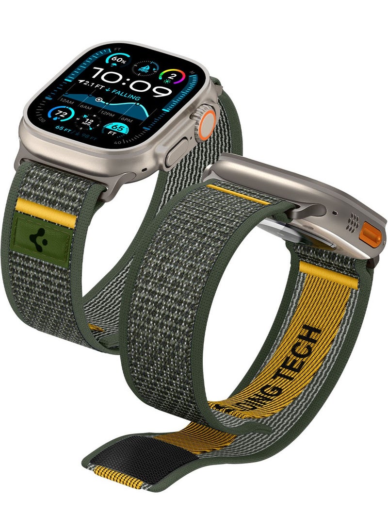 Athlex Air Apple Watch Band for Apple Watch Ultra 2/1 49mm, Series 10 46mm, 9/8/7 45mm, SE2/SE/6/5/4 44mm, 3/2/1 42mm Adjustable Loop Band Strap - Active Green