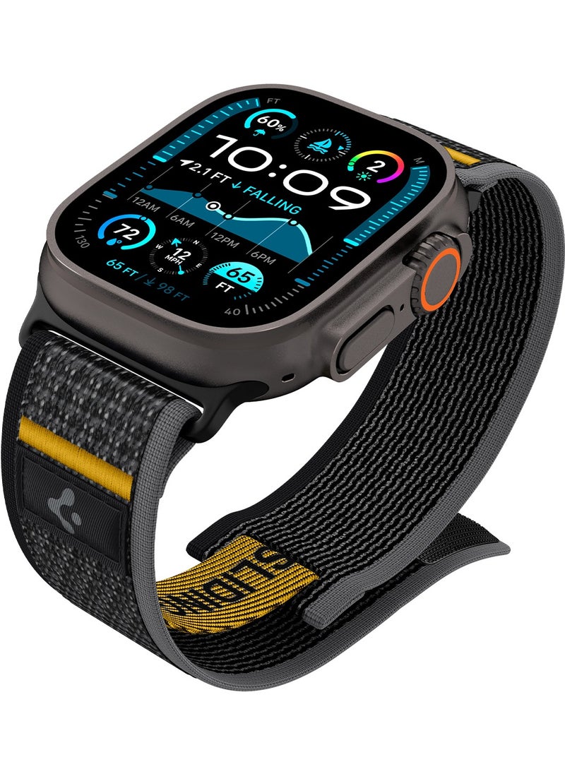 Athlex Air Apple Watch Band for Apple Watch Ultra 2/1 49mm, Series 10 46mm, 9/8/7 45mm, SE2/SE/6/5/4 44mm, 3/2/1 42mm Adjustable Loop Band Strap - Active Black