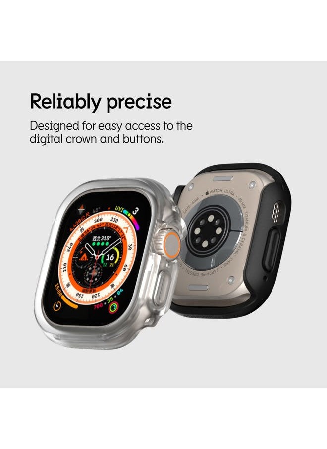 RHINOSHIELD Bumper Case for Apple Watch Ultra/Ultra 2 - [49 mm] | Slim, Lightweight, and Shock Absorbent - Great Protection, Easy to Install, Durable - Classic White