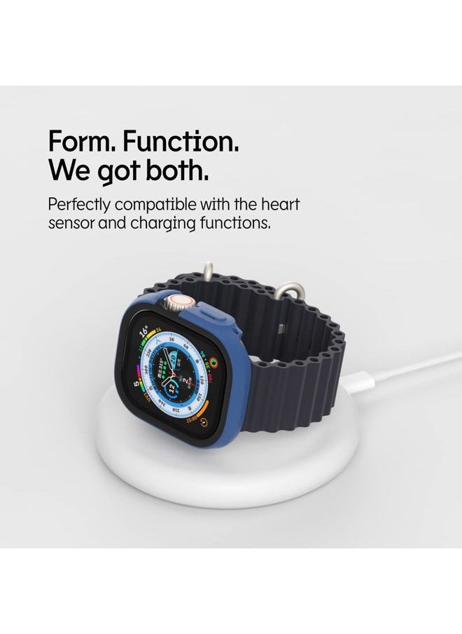 RHINOSHIELD Bumper Case for Apple Watch Ultra/Ultra 2 - [49 mm] | Slim, Lightweight, and Shock Absorbent - Great Protection, Easy to Install, Durable - Classic White
