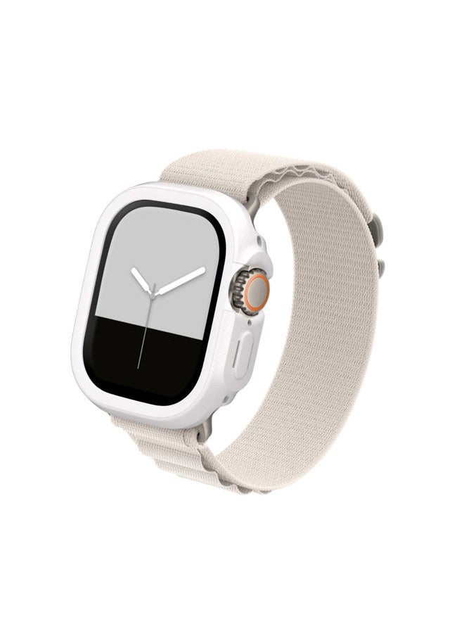 RHINOSHIELD Bumper Case for Apple Watch Ultra/Ultra 2 - [49 mm] | Slim, Lightweight, and Shock Absorbent - Great Protection, Easy to Install, Durable - Classic White