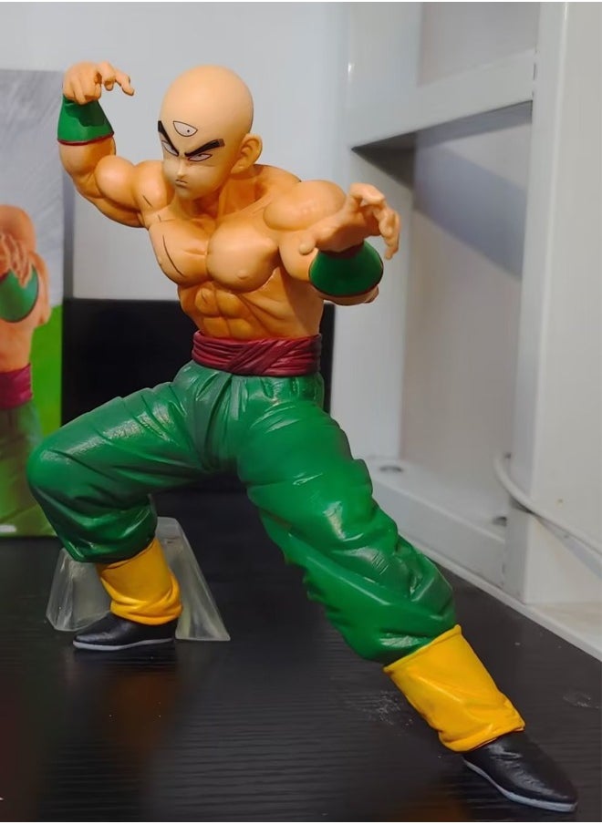 Dragon Ball Tien Shinhan Action Figure Decorative Resin Sculpture Home Decor Statue, Art Figurine Home Ornament Decoration for Office, Living Room, Bedroom, Book Shelf, TV Cabinet, Desktop