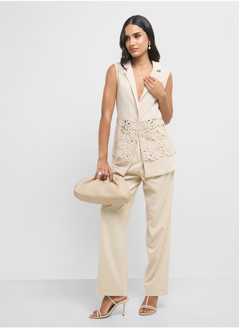 Vmamira Crochet Detail Sleeveless Top