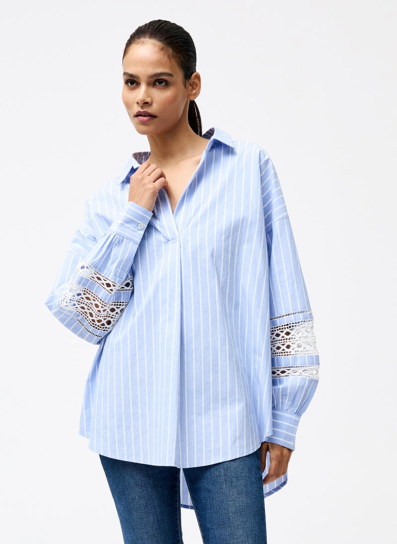 Cambria Cotton Str Trim Shirt