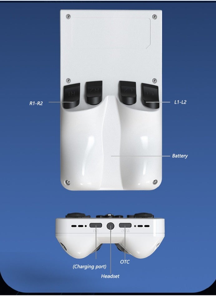 Handheld Game Console R36 MAX Rk3326 Android 13 4-inch IPS MIPI screen 4000mAh 5G WIFI Bluetooth Retro Video Players (Grey 128G)