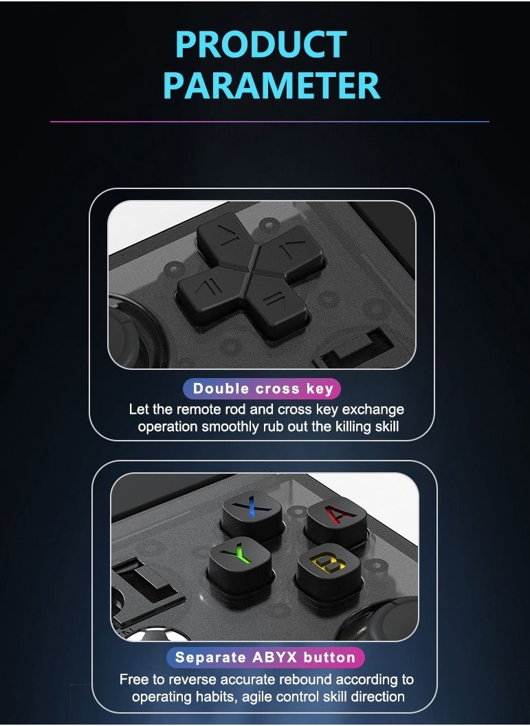 Handheld Game Console R36 MAX Rk3326 Android 13 4-inch IPS MIPI screen 4000mAh 5G WIFI Bluetooth Retro Video Players (Grey 128G)