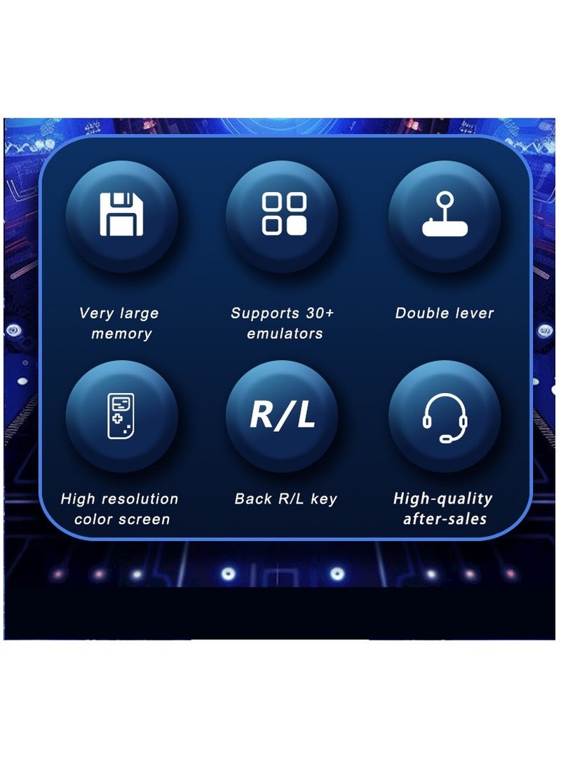 Handheld Game Console R36 MAX Rk3326 Android 13 4-inch IPS MIPI screen 4000mAh 5G WIFI Bluetooth Retro Video Players (Black 128