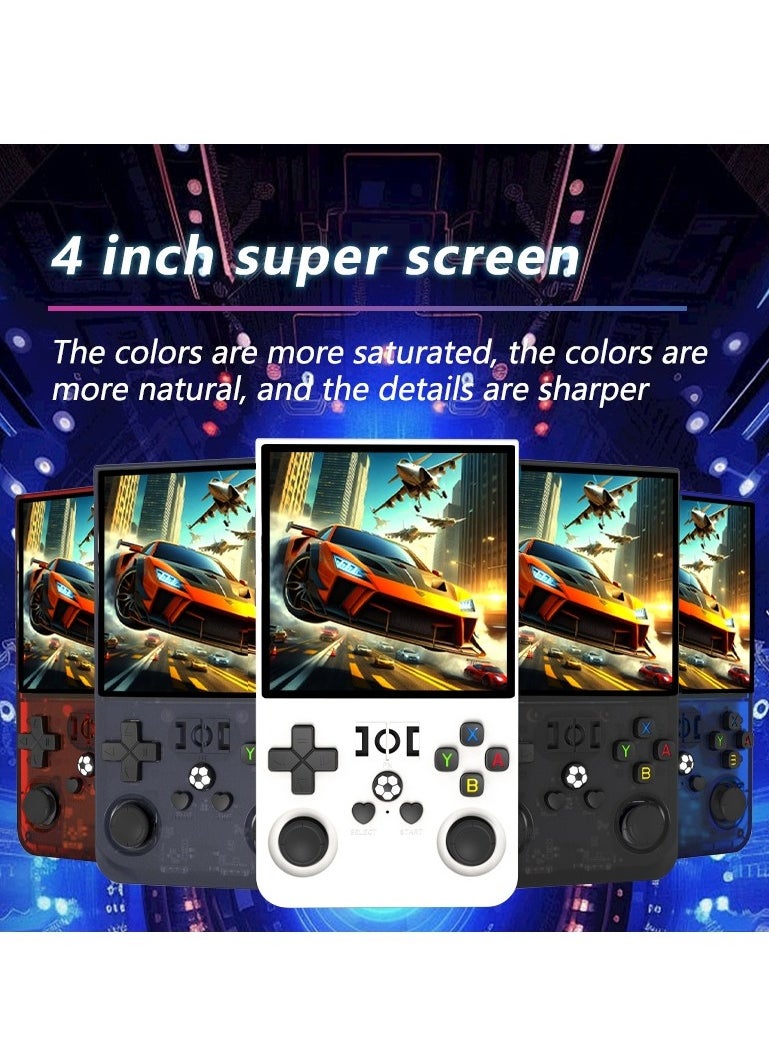 Handheld Game Console R36 MAX Rk3326 Android 13 4-inch IPS MIPI screen 4000mAh 5G WIFI Bluetooth Retro Video Players (Black 128