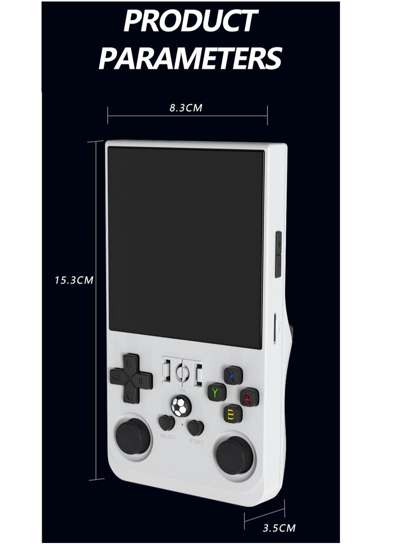 Handheld Game Console R36 MAX Rk3326 Android 13 4-inch IPS MIPI screen 4000mAh 5G WIFI Bluetooth Retro Video Players (Black 128