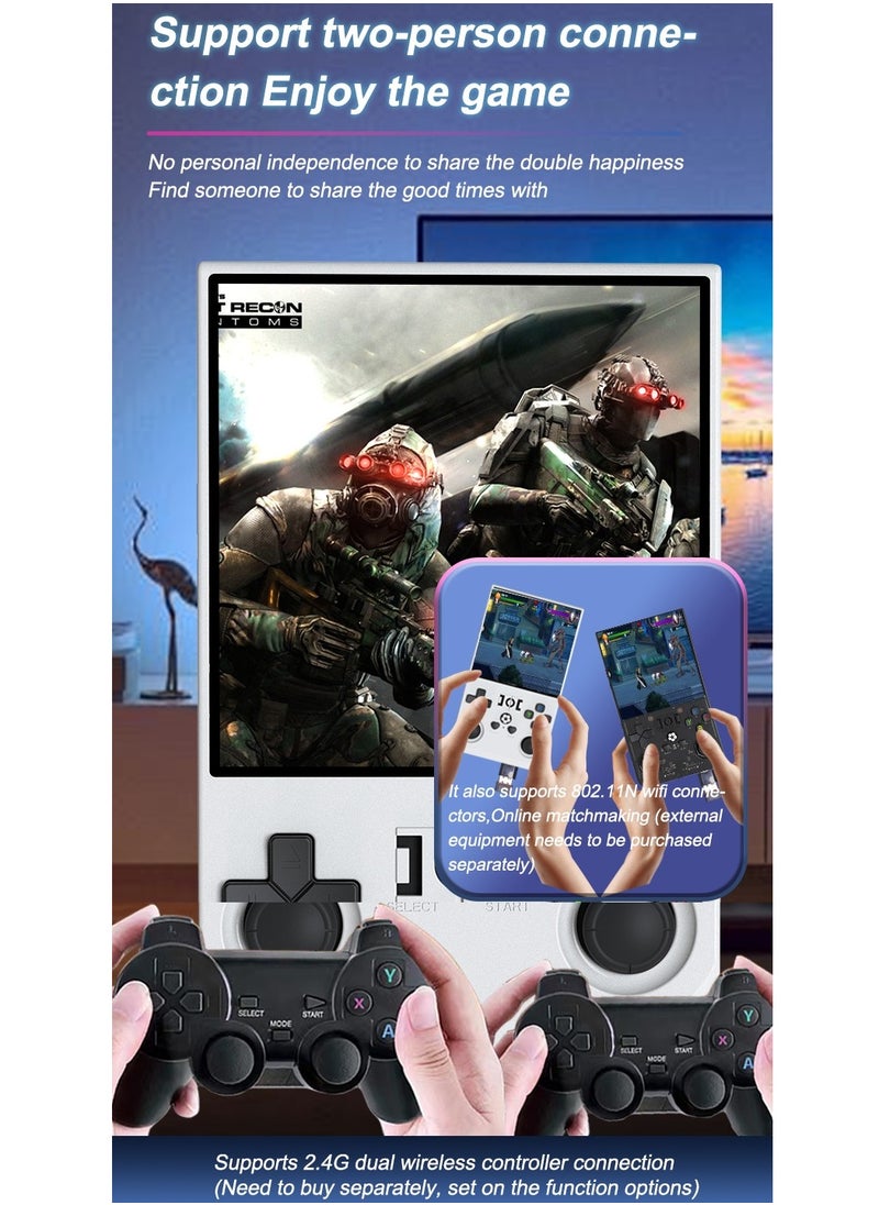 Handheld Game Console R36 MAX Rk3326 Android 13 4-inch IPS MIPI screen 4000mAh 5G WIFI Bluetooth Retro Video Players (Black 128