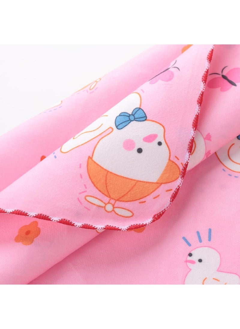 Kuber Industries Baby Waterproof matBed Protecter 50 x 70 CM-Pack of 4 (Pink)