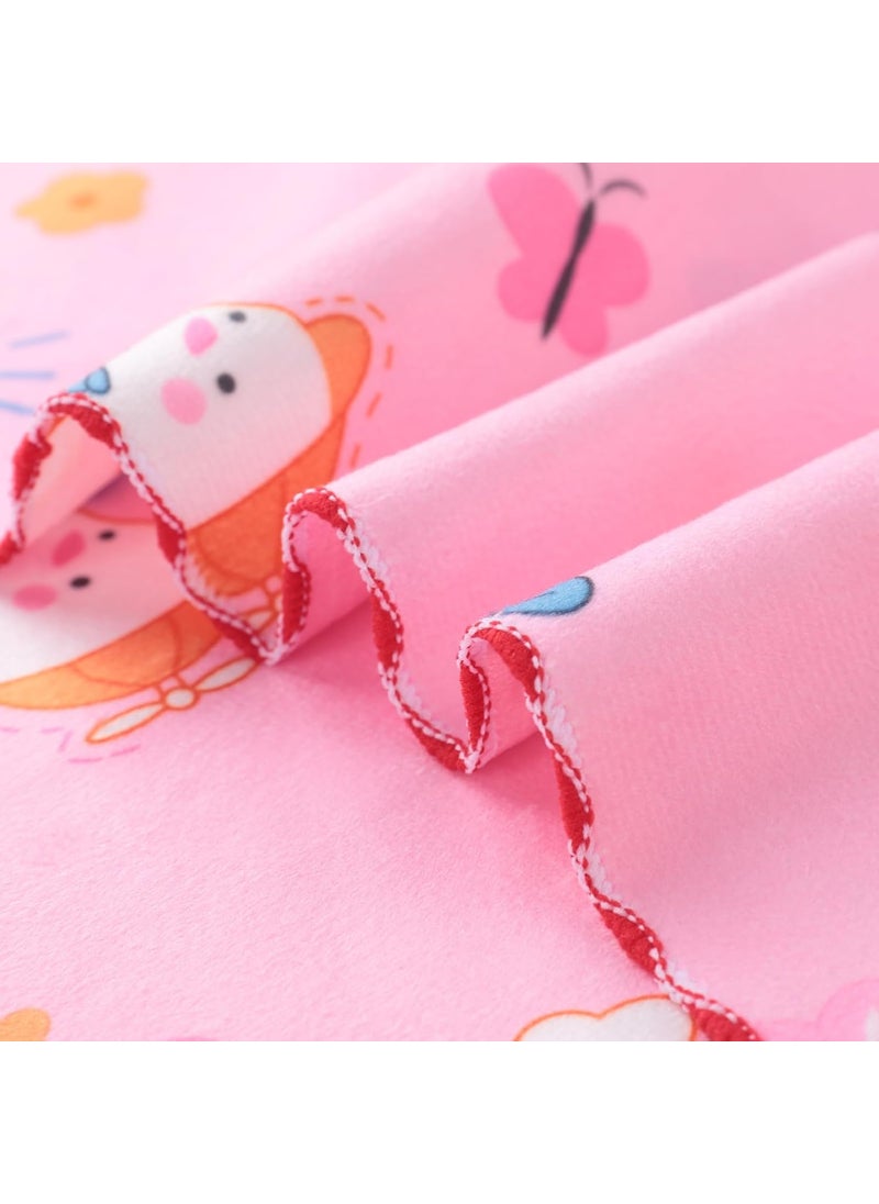 Kuber Industries Baby Waterproof matBed Protecter 50 x 70 CM-Pack of 4 (Pink)