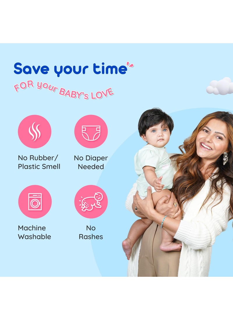 Bumtum Baby Dry Sheet Waterproof Soft Fleece Baby Bed Protector | Anti - Bacterial & Odour Free | Extra Absorbant, Reuseable & Washable (Grape + Aqua Blue Combo, Large Size, 100 * 140cm, Pack of 2)