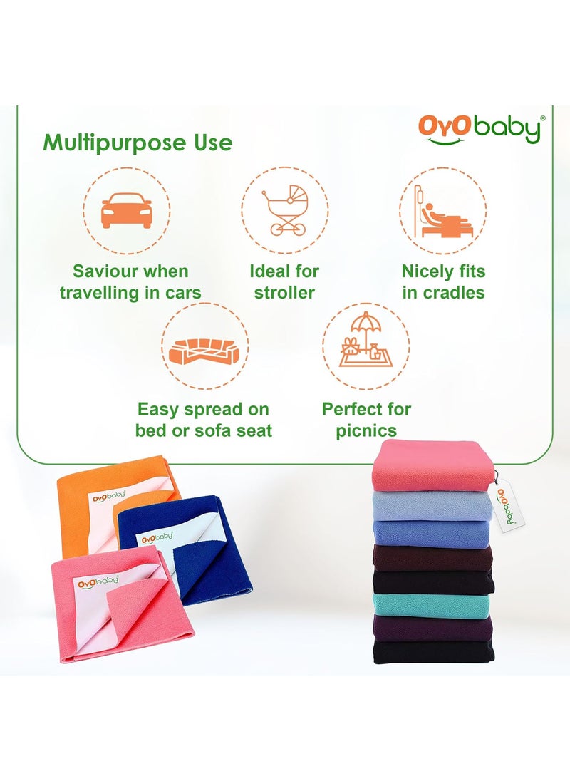 OYO BABY - Baby Dry Sheet for New Born Babies | Infant Waterproof Bed Protector Sheet for Baby | Mattress Pads (Single Bed-(72