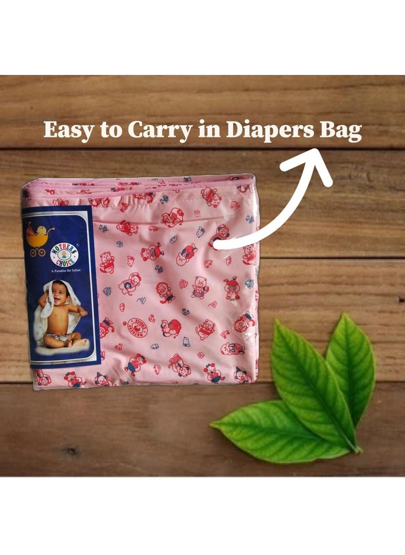 Mothers Choice® King Waterproof PVC Plastic Mattress Protector/Bed Protection Sheet for Baby and Adult, 95 x 73 Inches - Pack of 1, Pink