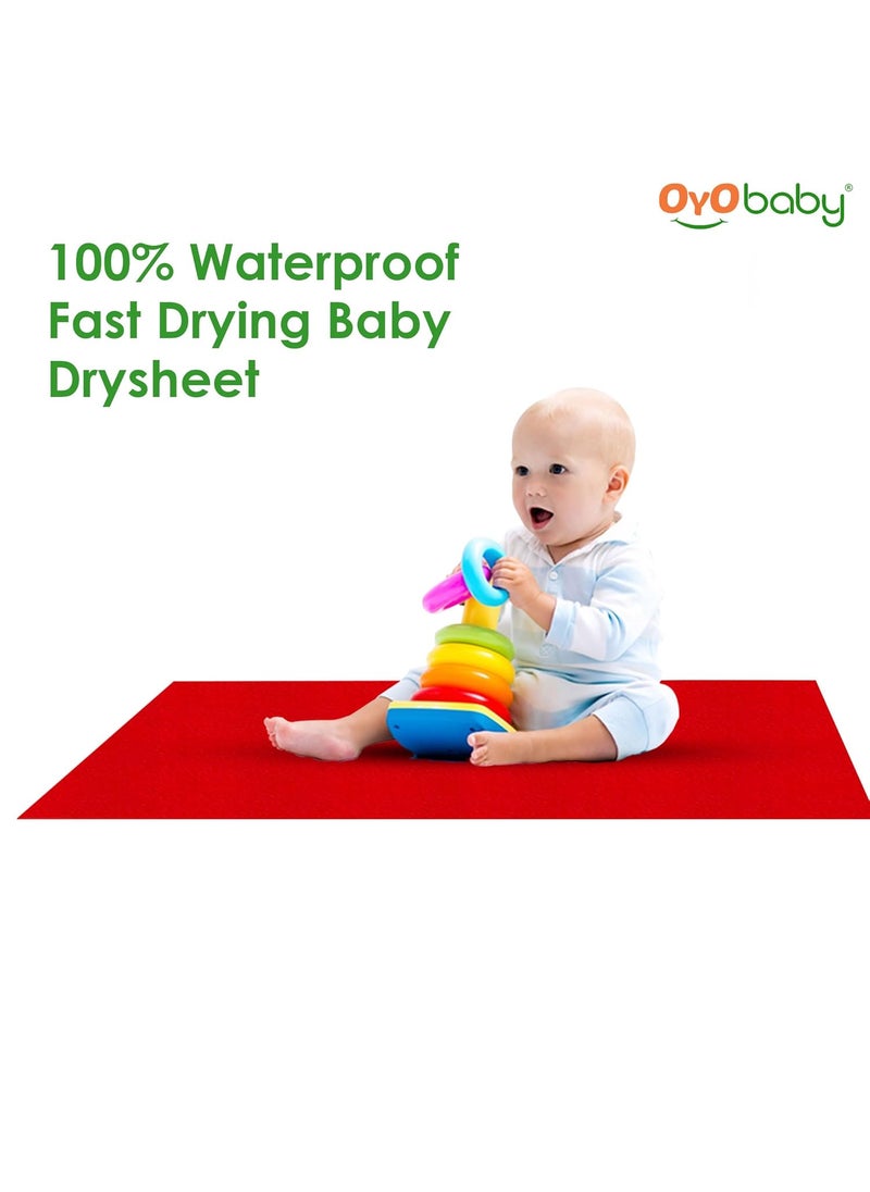 OYO BABY - Baby Dry Sheet for New Born Babies | Infant Waterproof Bed Protector Sheet for Baby | Mattress Pads (Single Bed-(72