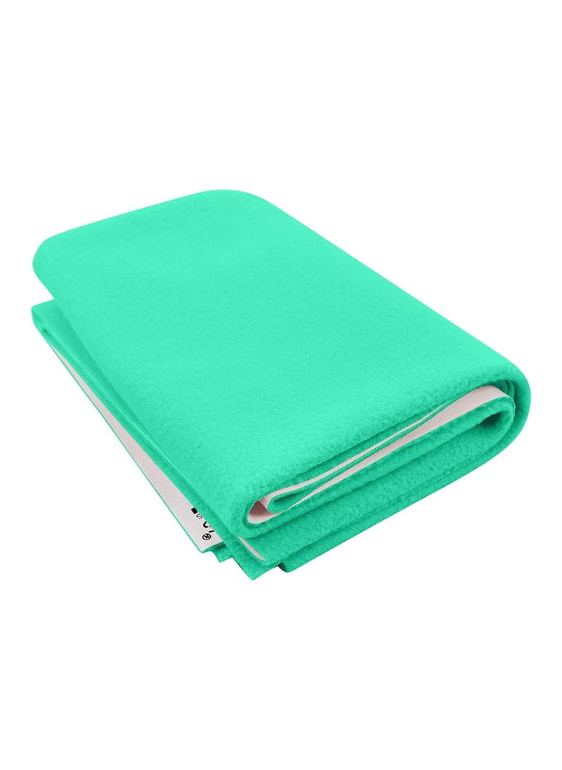 POLKA TOTS Waterproof & Reusable Baby Bed Protector Absorbent Mat Dry Sheet for New Born Infants (Mint, 100 X 140 CM, Large)