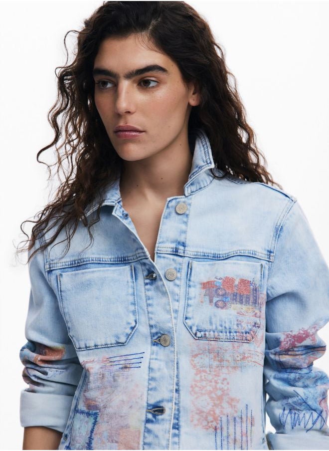 Denim Jacket With Patches