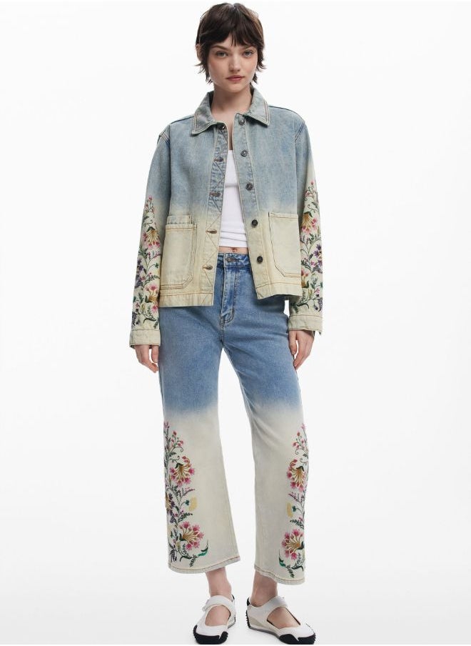 Floral Denim Jacket