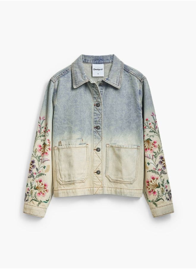 Floral Denim Jacket