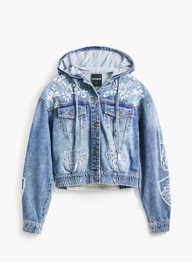 Denim Jacket With Hood