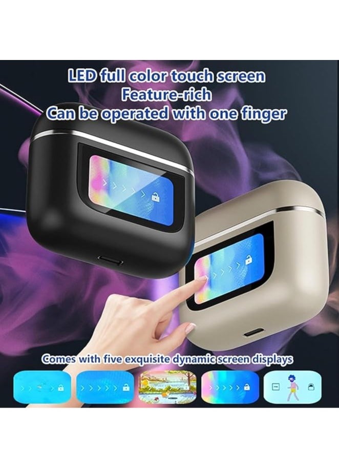 سماعات بلوتوث ذكية بشاشة لمس، تحكم لمسي لاسلكي بلوتوث 5.3، شاشة لمس ذكية بلوتوث، سماعات لاسلكية بلوتوث مقاومة للماء للرياضة