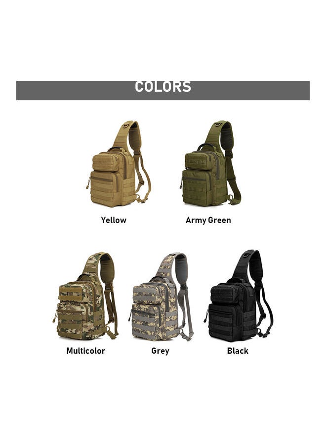 Trekking Bag Sport Backpack Shoulder Chest Bag Pouch Outdoor Travel Hiking for Men Women Yellow 29.00*5.00*28.00cm