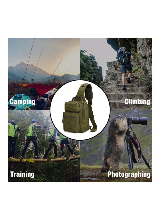 Trekking Bag Sport Backpack Shoulder Chest Bag Pouch Outdoor Travel Hiking for Men Women Yellow 29.00*5.00*28.00cm
