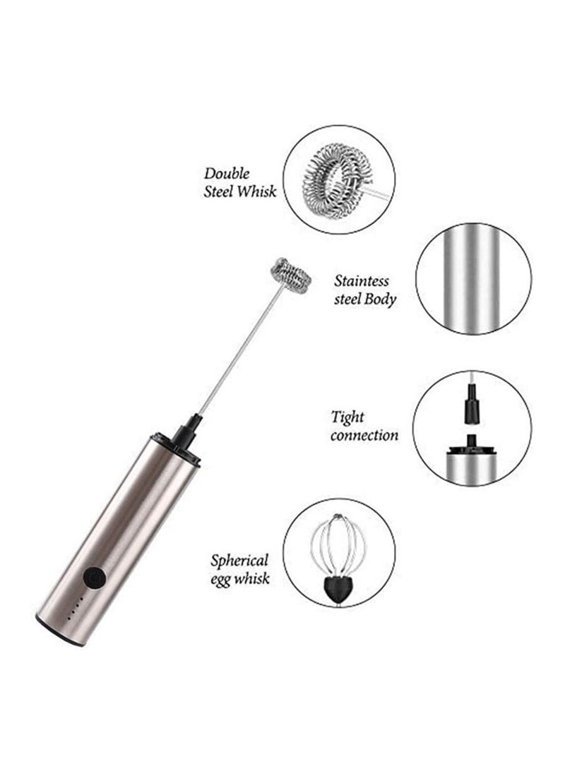 Milk Frother Handheld Electric Whisk,Coffee Frother USB Rechargeable 3 Speed Milk Foam Maker Drink Mixer for Matcha