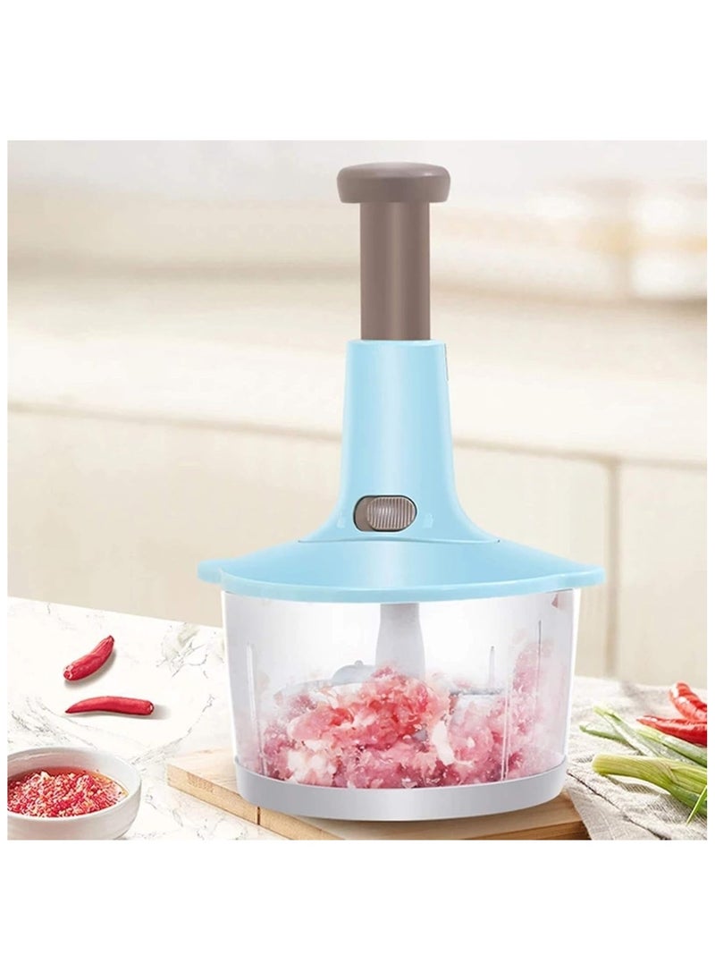 Manual Meat Grinder & Vegetable Chopper – Multifunction Hand-Press Food Grinder, Egg Whisk, and Stirrer for Kitchen Use
