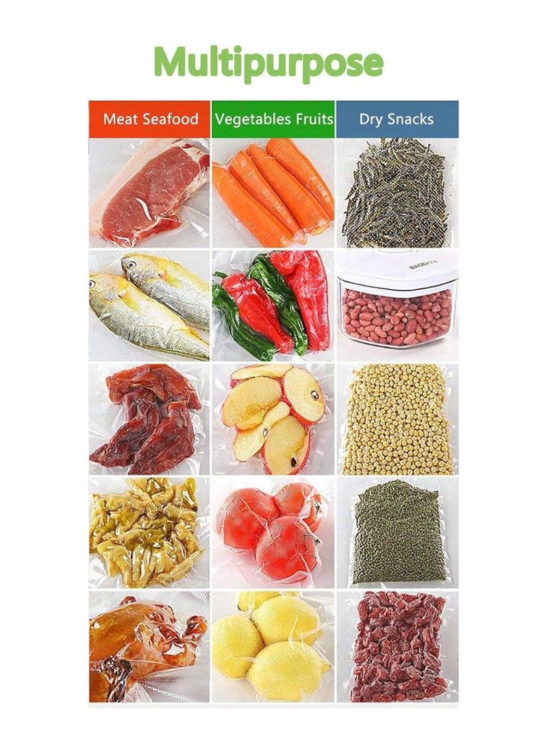 Mini vacuum sealing machine, household food vacuum sealing machine, 60KPa suction, two ways to lock freshness, dry/wet/soft/powder universal, suitable for fruits, vegetables, seafood