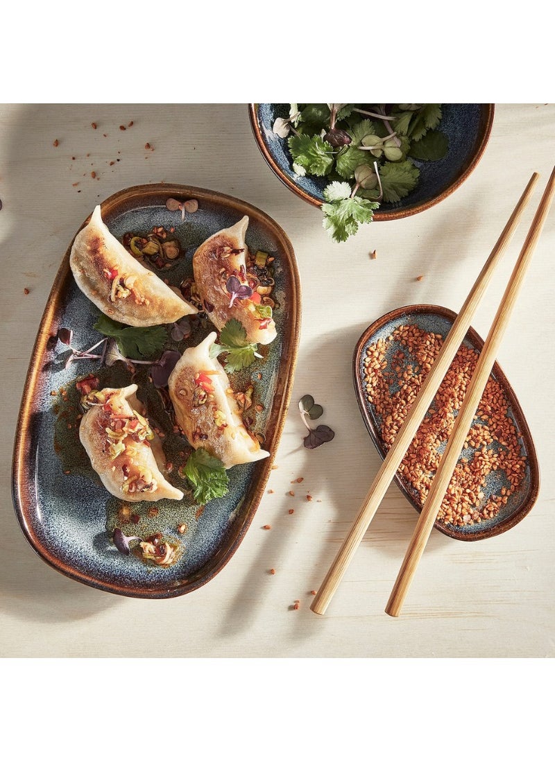 Plate, Blue, 20x13 cm, Pack of 2, Durable & Decorative