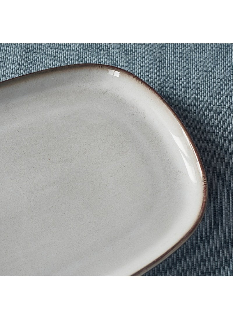 Plate, Grey, 31x19 cm, Durable & Decorative