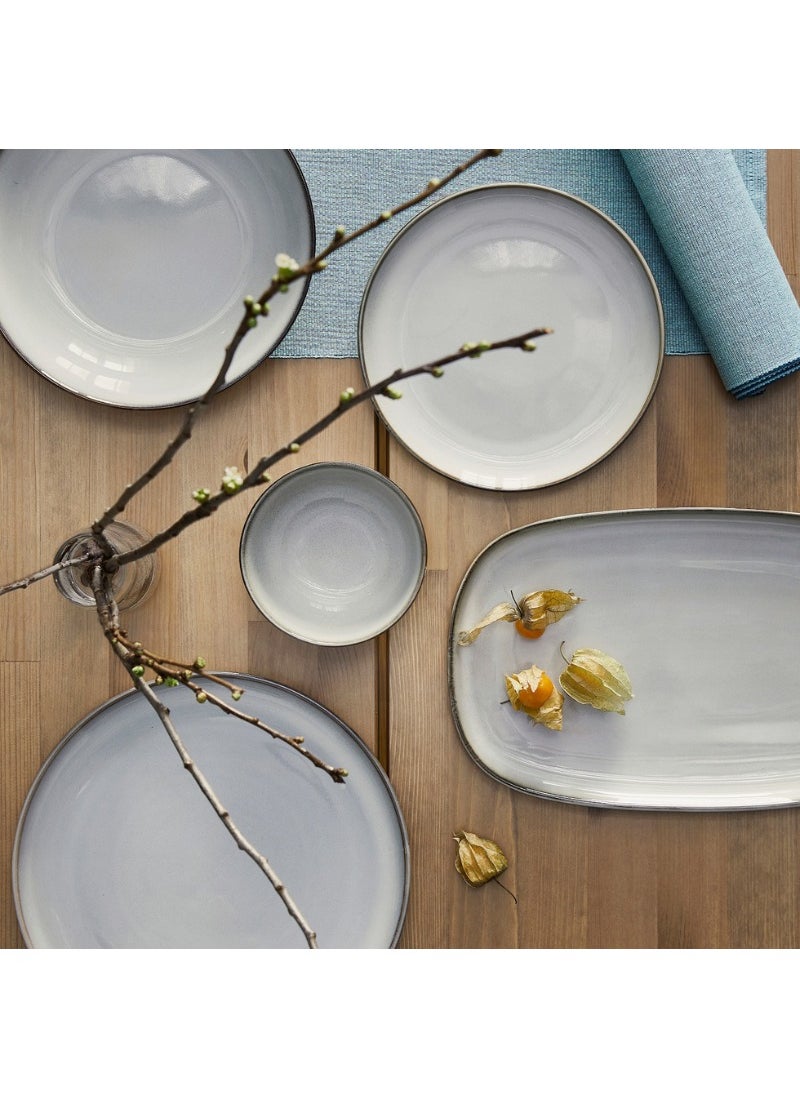 Plate, Grey, 31x19 cm, Durable & Decorative
