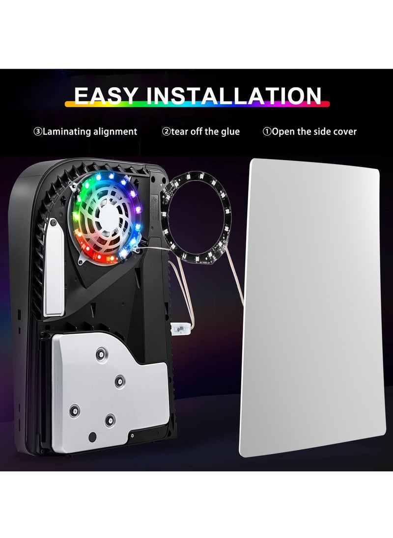 PS5 Slim Console Decorative Lights Seven Colors Colorful Luminous Atmosphere Marquee Ring Bar Remote Control Gaming Accessories