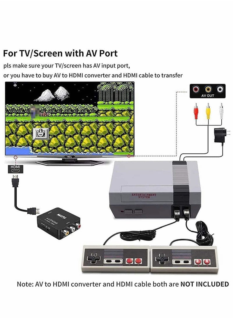 Classic Mini Retro Game Console, Built-in 620 Classic Games and 2 Classic Controller, Bring You Back to Childhood Memories