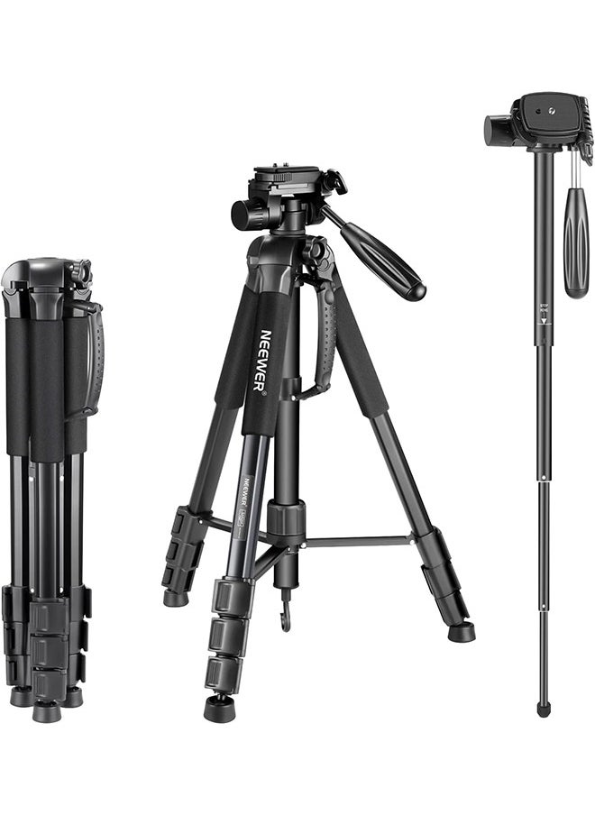 NEEWER Portable Aluminum Alloy Camera 2 in 1 Tripod Monopod Max. 70