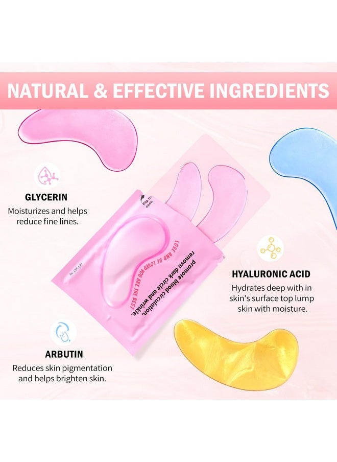 Onespring Under Eye Patches (30 Pairs) 24K Gold Eye Mask and Hyaluronic Acid Eye Patches for Puffy Eyes, Rose Eye Masks for Dark Circles, Puffiness, Eye Bag, Wrinkles - Under Eye Skin Care