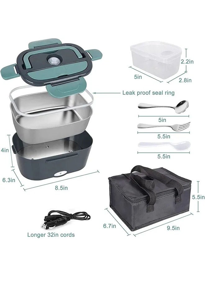 Heater Electric Lunch Box 3-in-1 Food Warmer Portable Electric Lunch Box, Car Portable Pluggable Rechargeable Bento Box for Car Truck Office