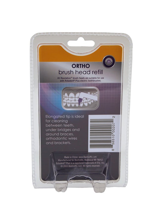 Ortho Revolation Brush Head Refill White/Blue